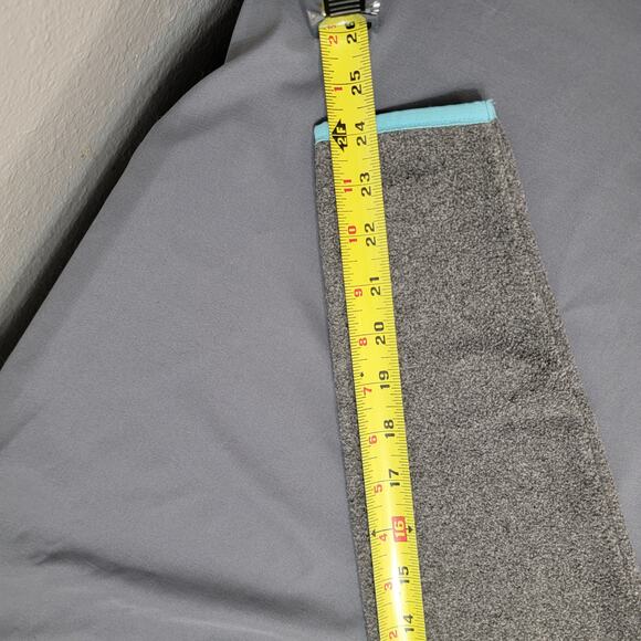 Columbia Gray Fleece Snap Pullover Blue Trim Warm Soft Outdoor Layer - Picture 8 of 10